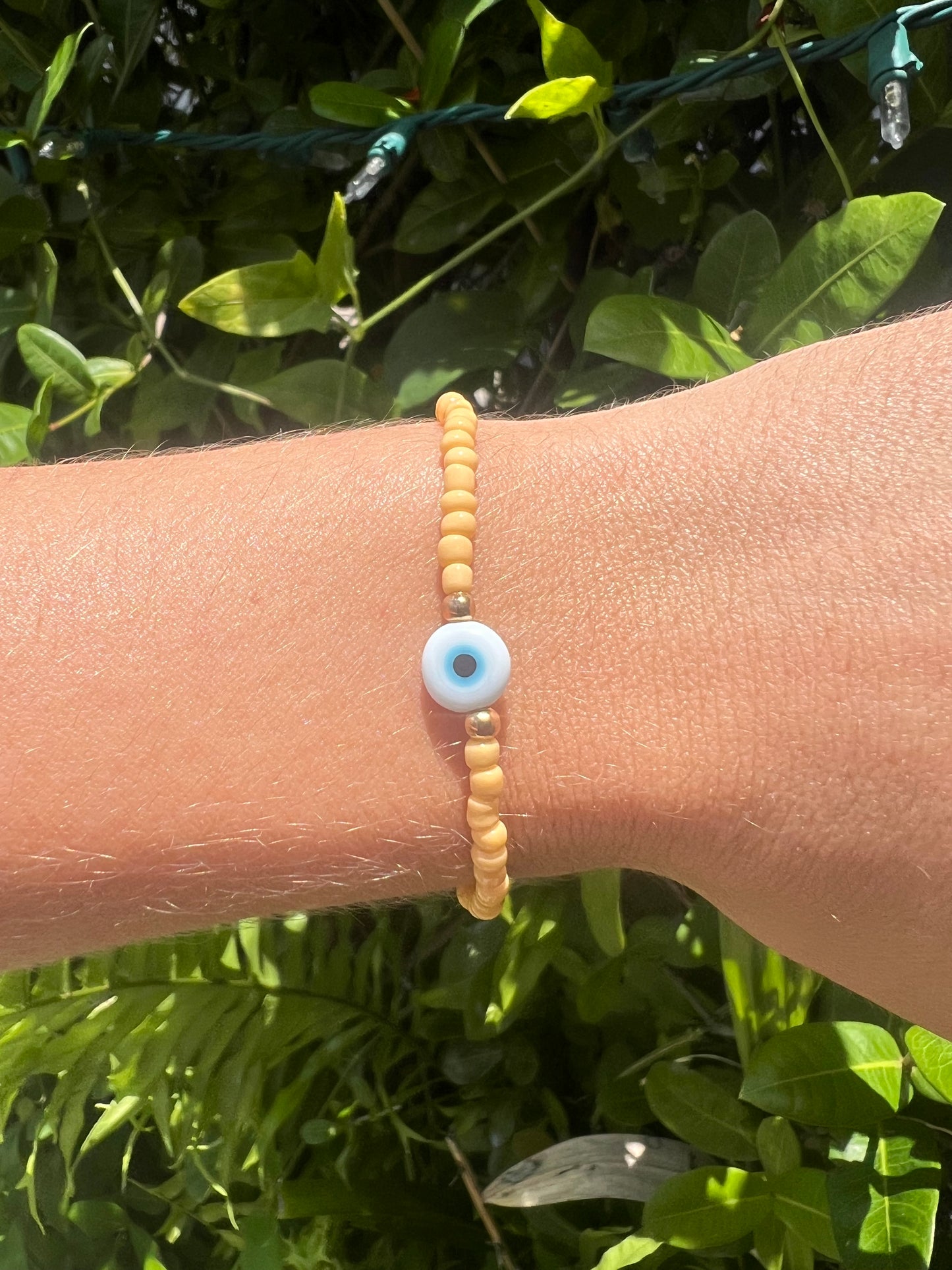 Orange Evil Eye Bracelet