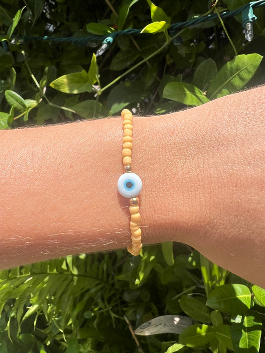 Orange Evil Eye Bracelet