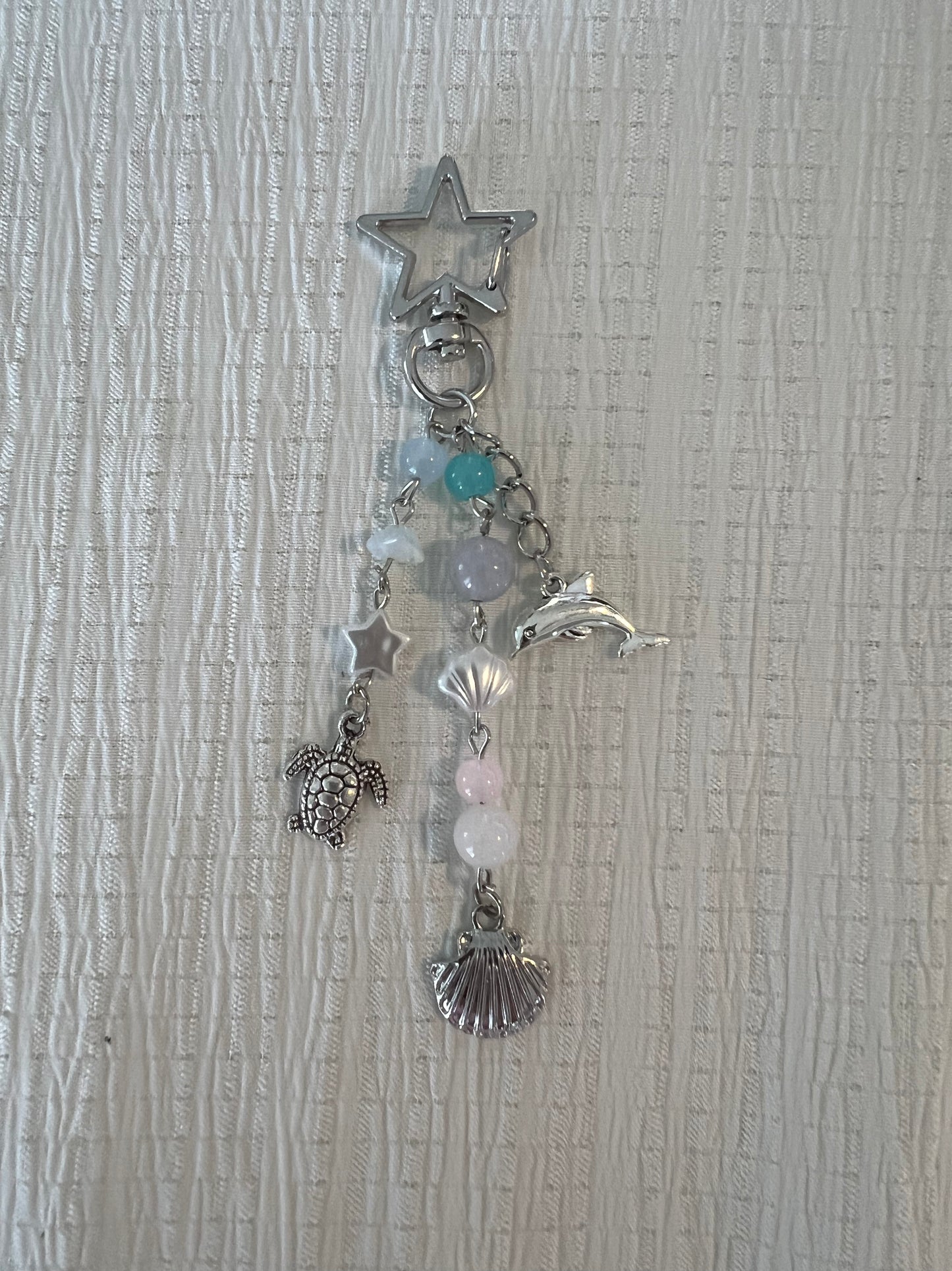 Silver Ocean Bag Charm