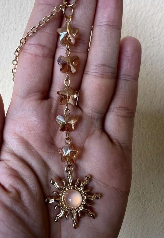 Sun Charm Mirror Chain