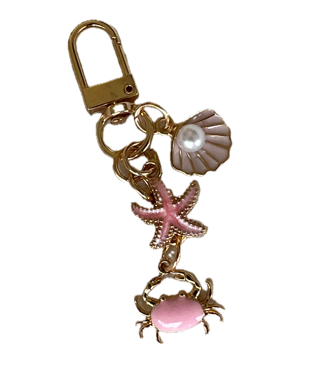 Pink Crab Bag Charm