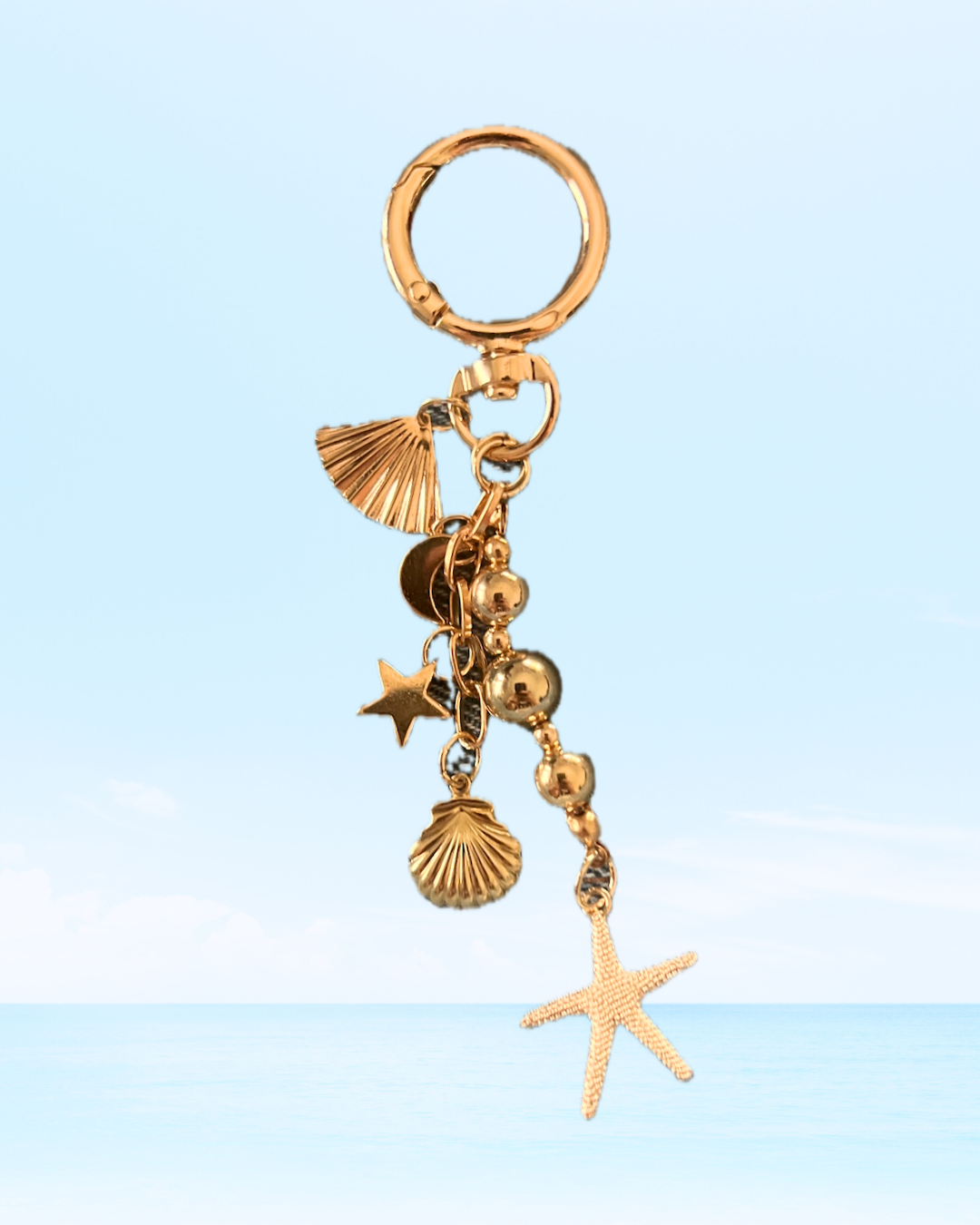 All Gold Beach Charm Chain