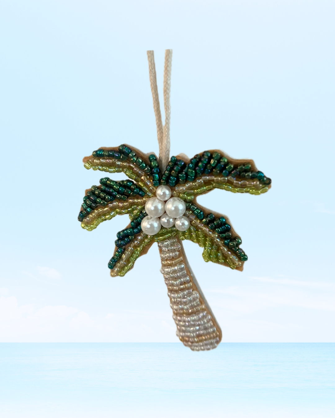 Beaded Palm Tree Bag Charm