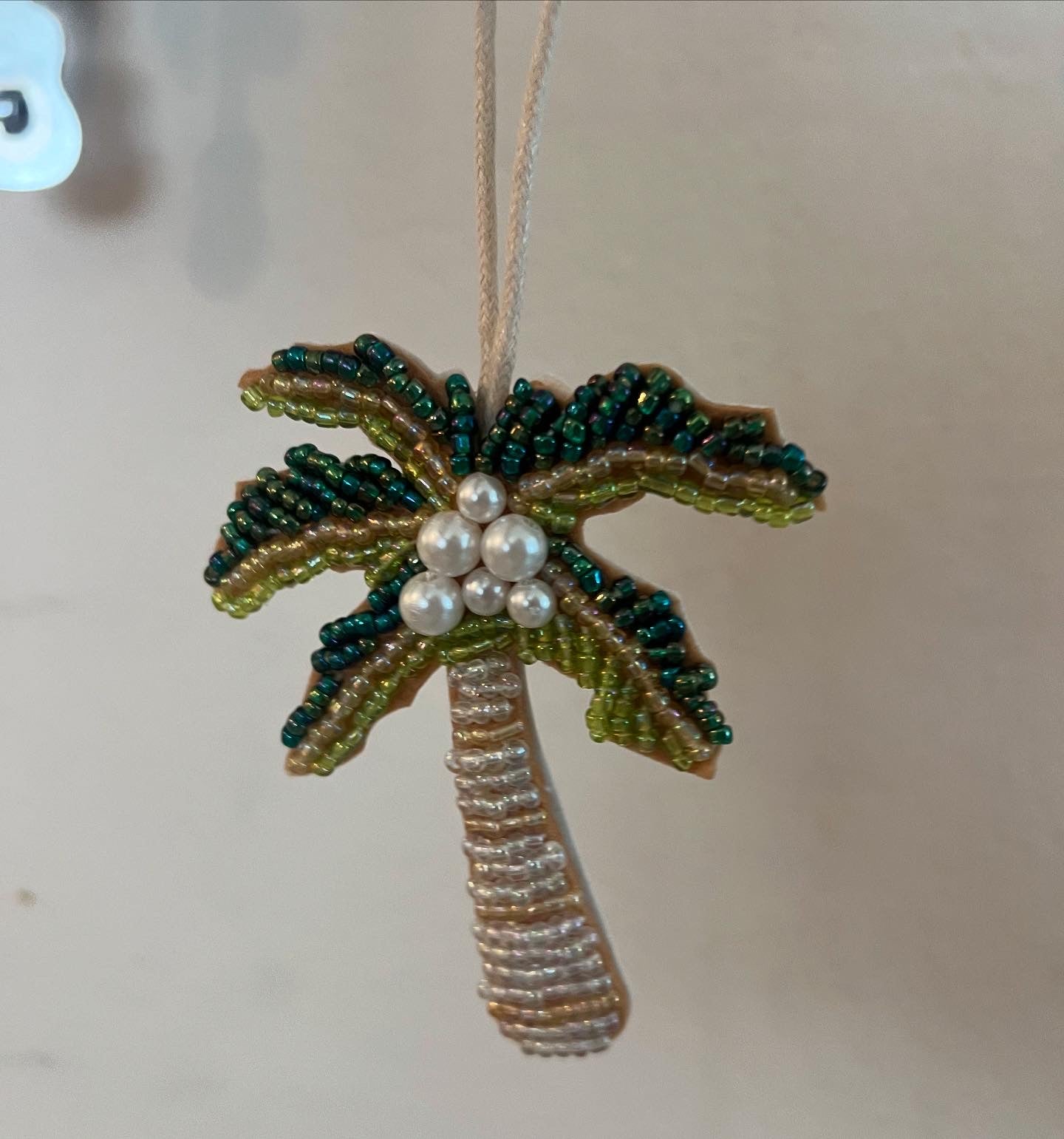 Beaded Palm Tree Bag Charm