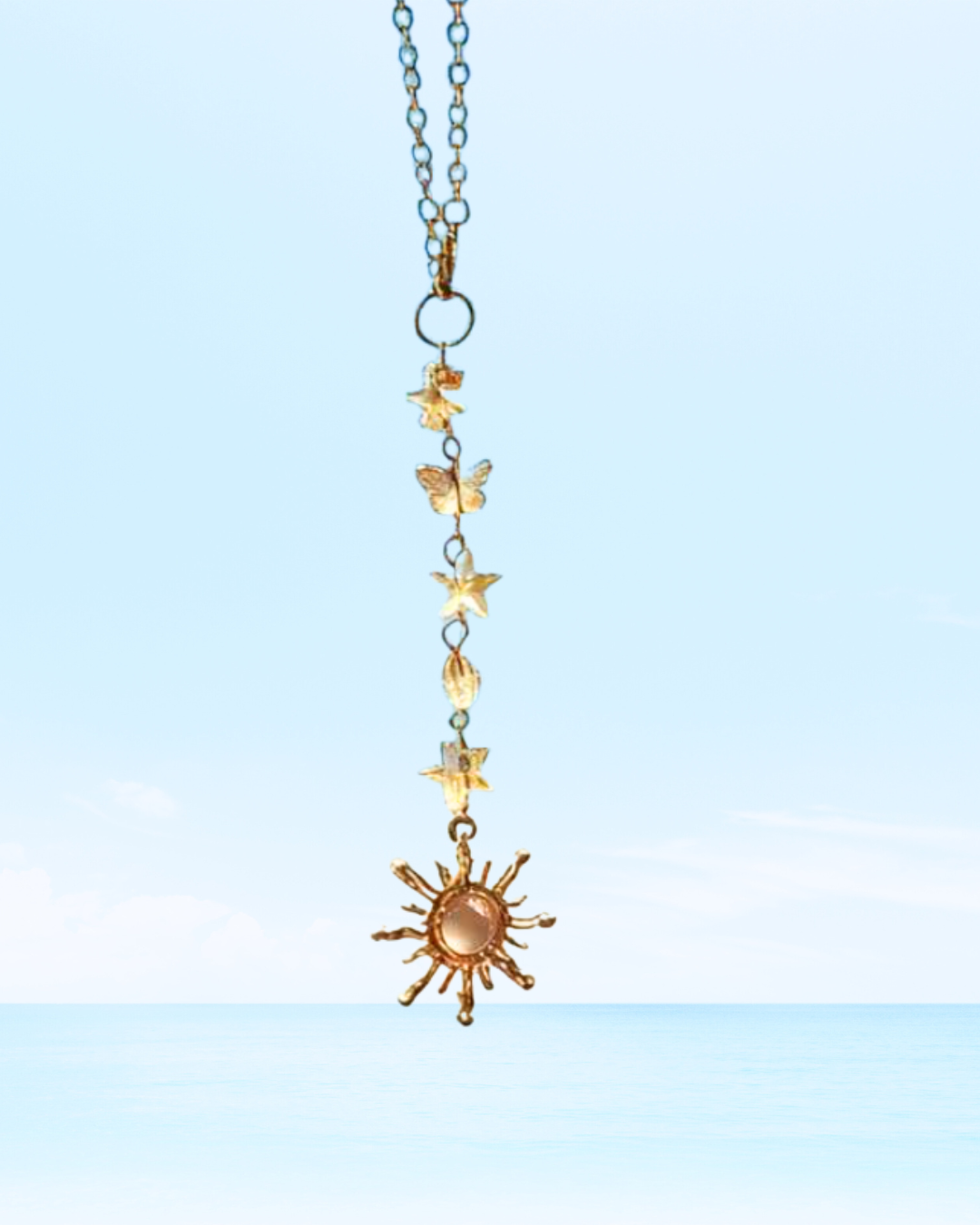 Sun Charm Mirror Chain