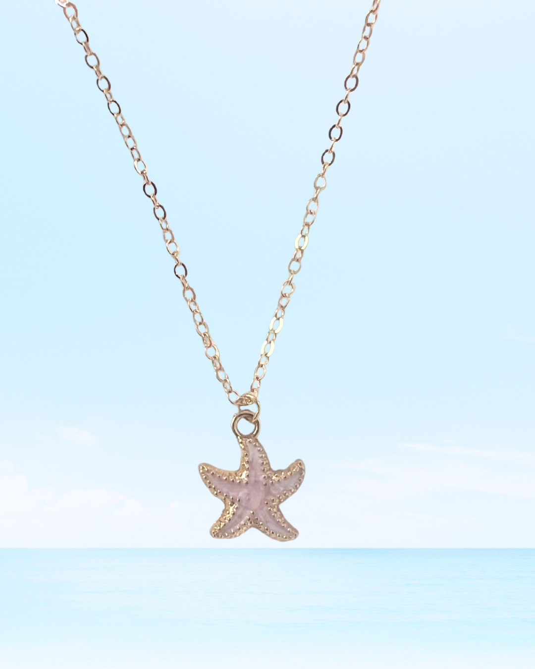 Pink starfish Necklace