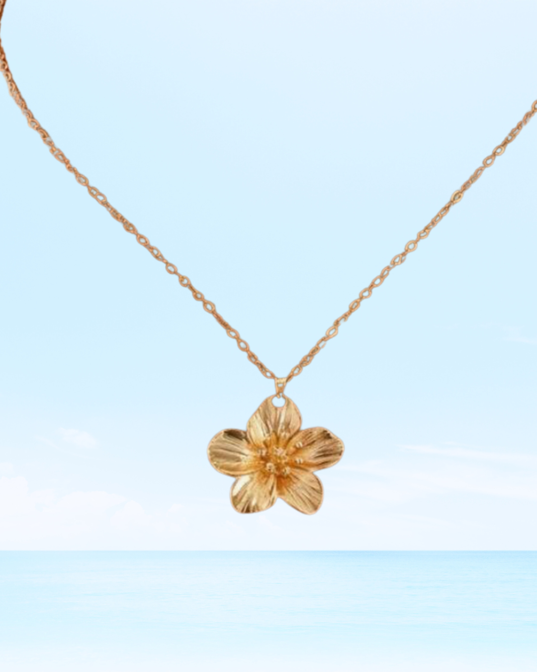 All-Gold Flower Necklace