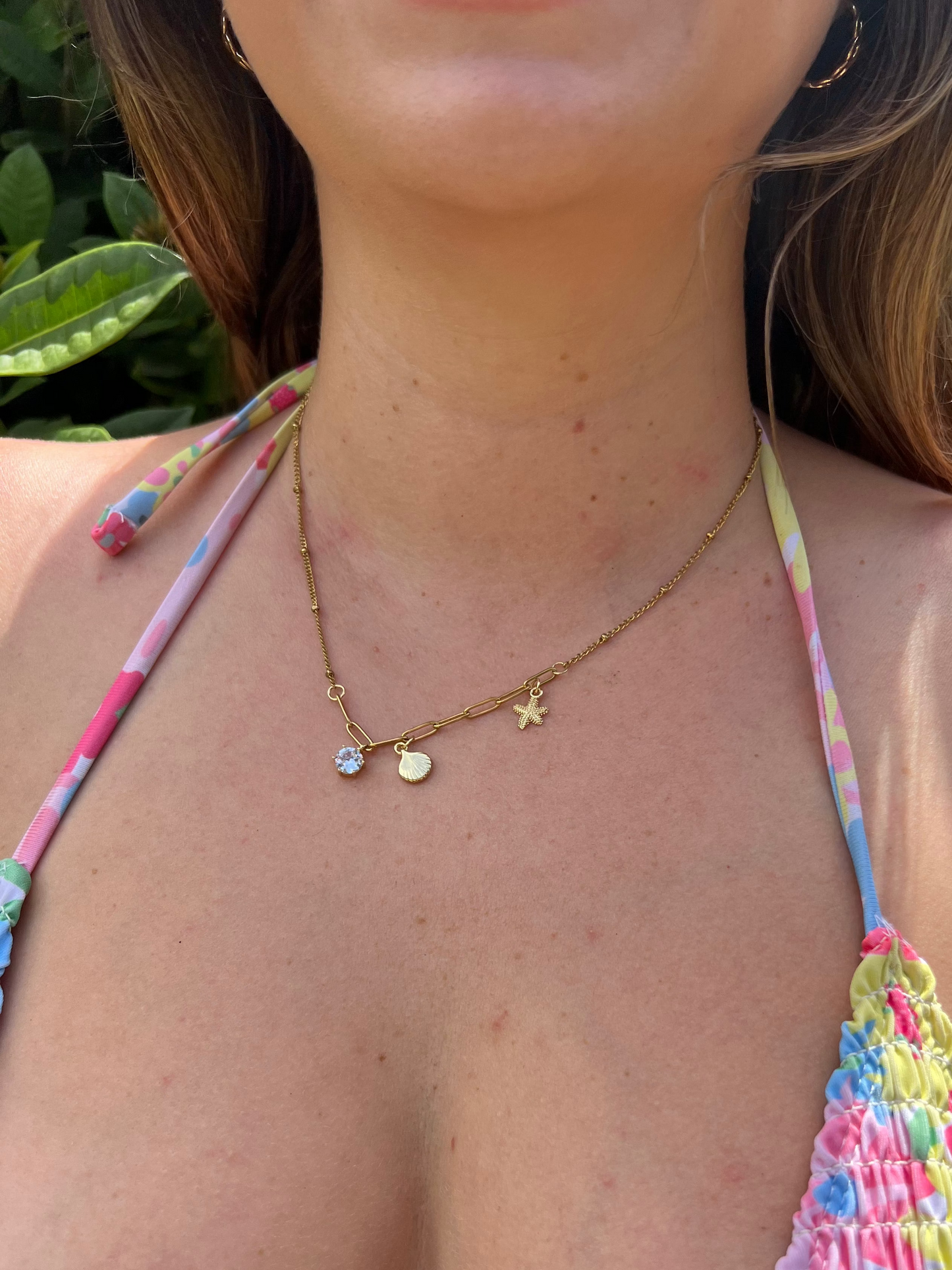 Multi Beach Charm Necklace