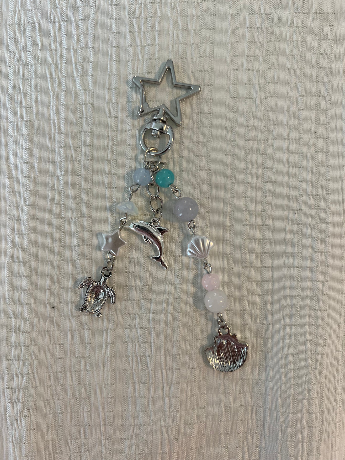 Silver Ocean Bag Charm