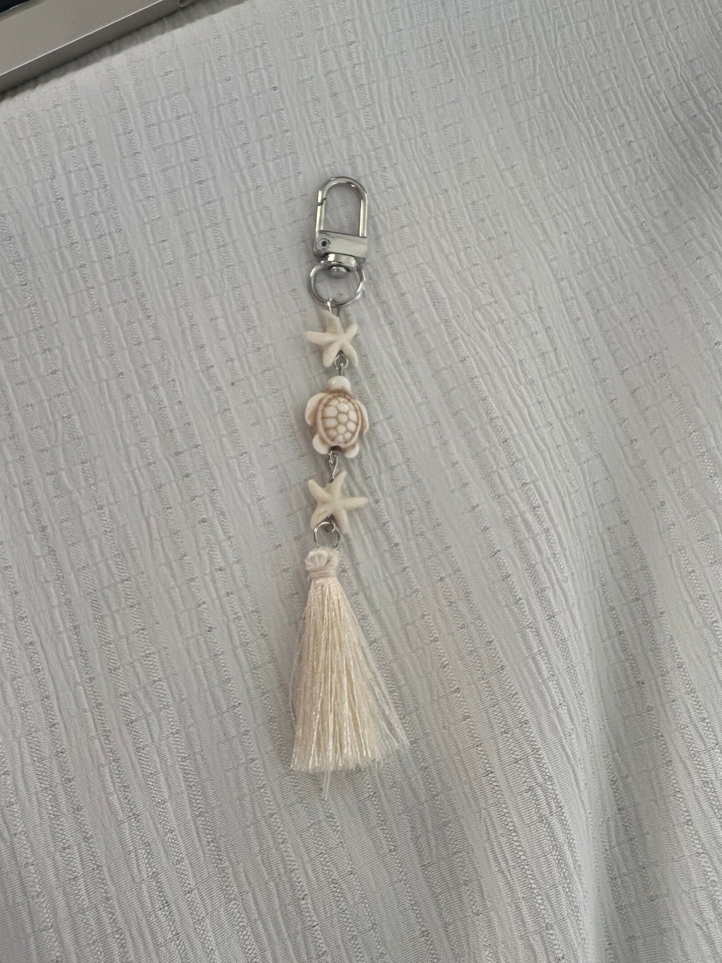 White Turtle Dangle Charm