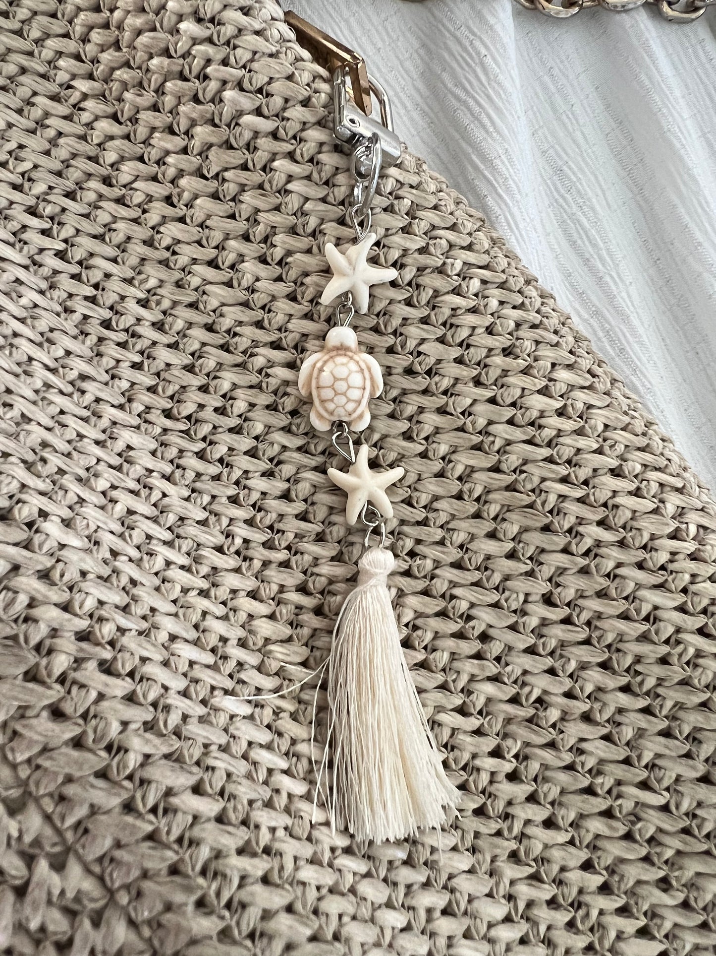 White Turtle Dangle Charm
