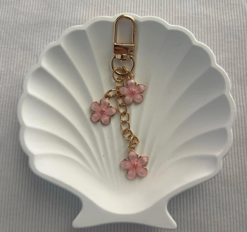 Triple Flower Bag Charm