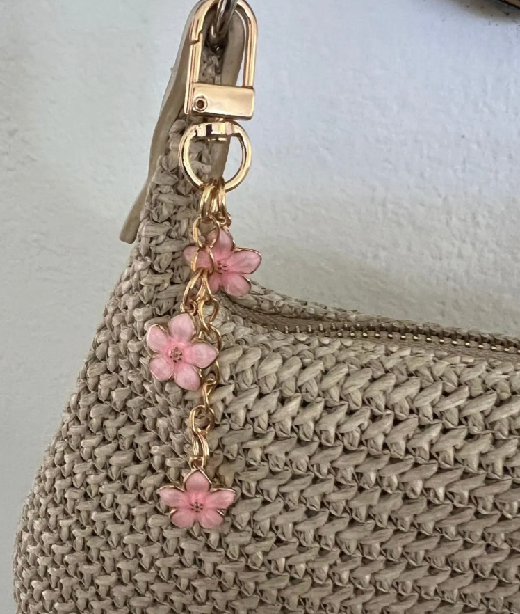 Triple Flower Bag Charm