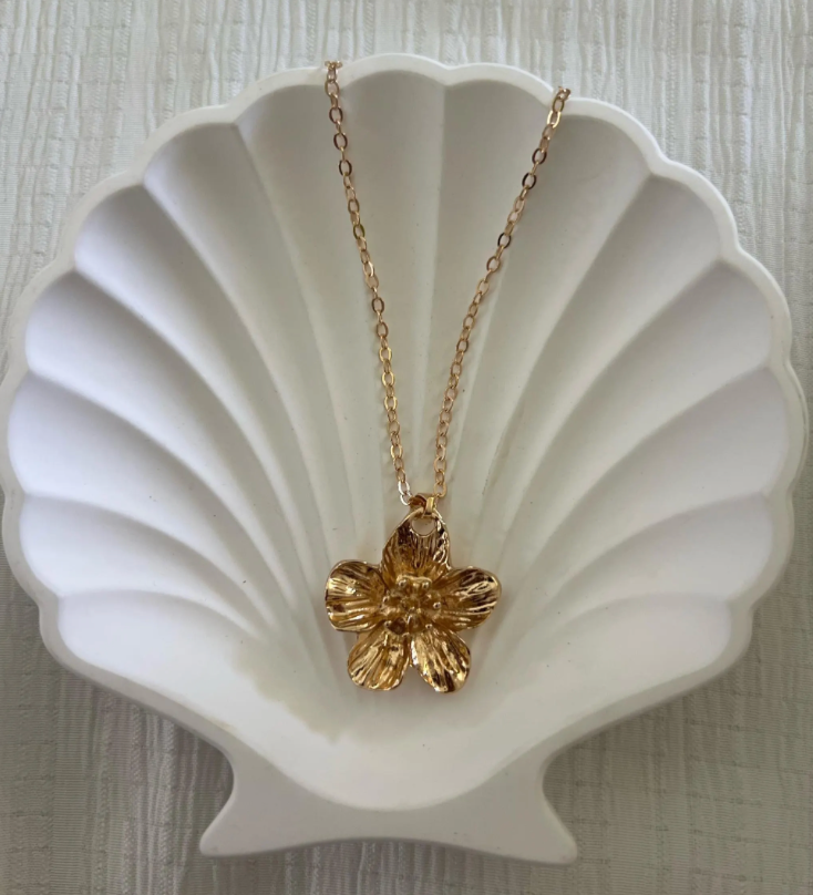 All-Gold Flower Necklace