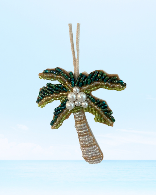 Beaded Palm Tree Bag Charm