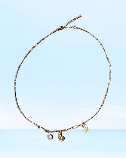 Multi Beach Charm Necklace