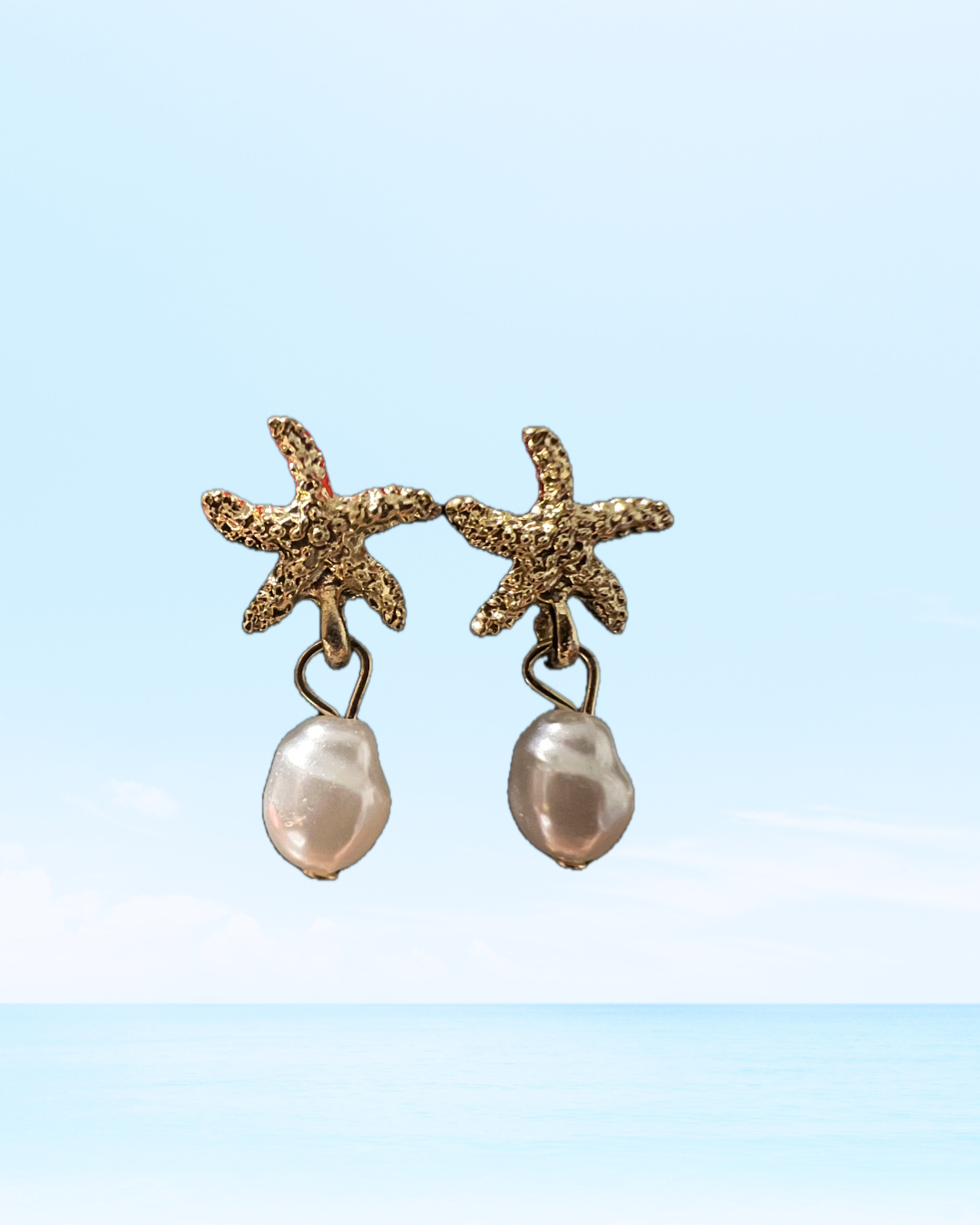 Starfish Pearl Earrings